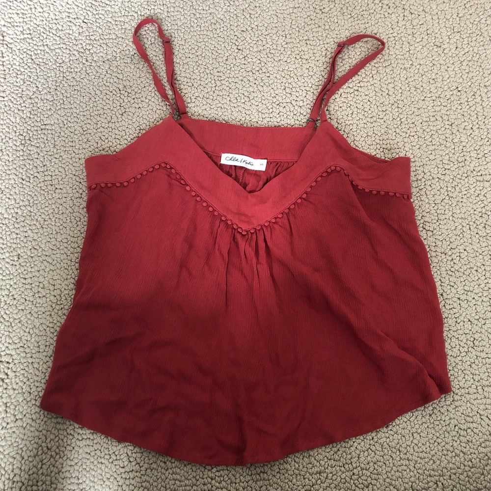 Chloe and Katie Cropped Flowy Tank Top